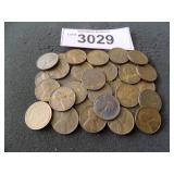 Bag of vintage Wheat pennies