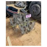 Silver Leaf Glassware Set