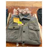 Mens L Apt. 9 Plaid Button + Snap Shirts