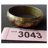 Vintage silver, copper and brass bracelet