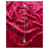 Ladies 20in Amber Colored Pendant Necklace