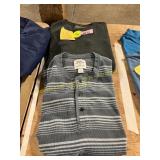 2ct Mens L Long Sleeve Waffle Henley