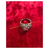 Blue + Clear Gemstone Ring