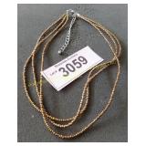 Silpada three strand bronze metallic glass