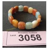 Vintage multi colored jade bracelet