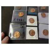 Collection of Proof and uncirculated pennies