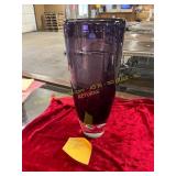 12in Amethyst Art Glass Vase