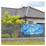 Blue Ice Cube Weatherproof Backdrop 24x47