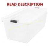 4ct IRIS 91 qt Clear Storage Box 13"H x 17.28"W