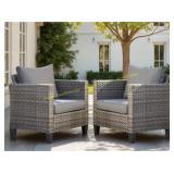 Wicker Outdoor Lounge Chair (Set of 2)