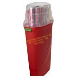 2, HOMZ Gift Wrap Storage Organizer, Red/Clear