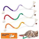 Potaroma Cat Toys Chew Ropes 3Pcs with Catnip