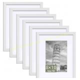 HappyHapi 8x10 Picture Frame, 6 Pack White