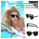 Bag of black Rimless Heart Sunglasses