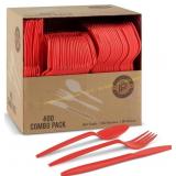 PLASTICPRO 400 Pack Disposable Cutlery Set