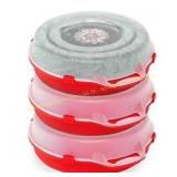 HOMZ 3-Pack 24" Wreath & Garland Storage, Red