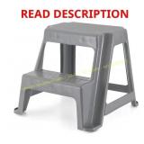 18.75 in. Sturdy Non Slip 2-Level Stool, Grey