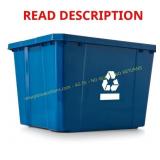 Plastic Curbside 17 Gal Recycling Bin, Blue