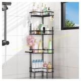 Verdenu 4-Tier Corner Shower Caddy Black