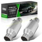 2.5" Universal Front Cat Converter O2 Port