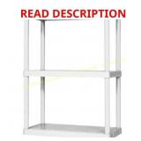 GRACIOUS LIVING 3-tier Resin Storage Unit, White