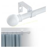 White Curtain Rods 32 48in, 5/8" Rod Set
