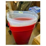 HOMZ Gift Wrap Storage Organizer, Red/Clear