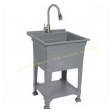 UTILITYSINKS 24" Compact Utility Sink, Grey