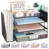 OPNICE 4-Tier Desk Organizer (Black)