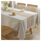JIALE Rectangle Tablecloth, Cotton Linen 55x70