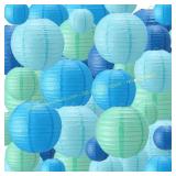 Treela 48 Pcs PINK Paper Lanterns