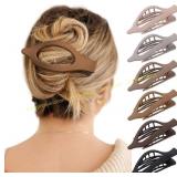 Flat Hair Claw Clips 6Pcs for Women (Matte)#1