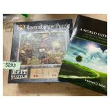 A world history book & Ravensbuger Puzzle