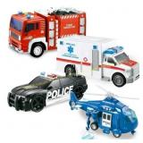JOYIN Vehicle Toy Playsets, 4 Packs
