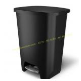Glad Kitchen Trash Can with Lid, 20 Gal, Black