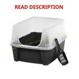 IRIS Cat Litter Box with Shield NO SCOOP