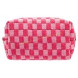 PAZIMIIK Checkered Makeup Bag Portable Zipper