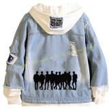 KPOP Stray Kids ATEEZ Denim Hoodie Jacket