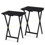 PJ Wood Folding TV Tray, Collapsible 2-Piece