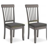 Ashley Side Chair, Spindle Back, Gray (2)