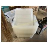 Plastic storage totes with lids