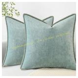 decorUhome Chenille Pillow Covers 18x18 (2)