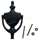 QCAA Solid Brass Door Knocker, 7", Matte Black