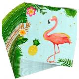Flamingo Paper Napkins Hawaiian Luau 50ct