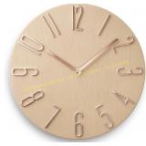 12 Inch Silent Non-Ticking Wall Clock, Beige