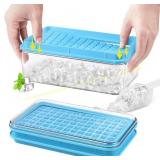 Longzon Mini Ice Tray with Lid, 273 Pcs, Blue