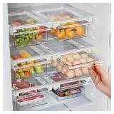 SNSLXH 2 Pack Refrigerator Drawer Organizer