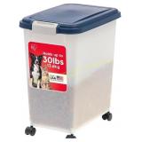 IRIS Airtight Dog Food Storage 30lb Wheels