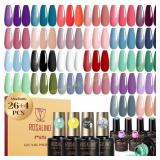 ROSALIND 30PCS Gel Nail Polish Set 26 Colors
