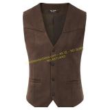 PJ PAUL JONES Mens Faux Suede Vest